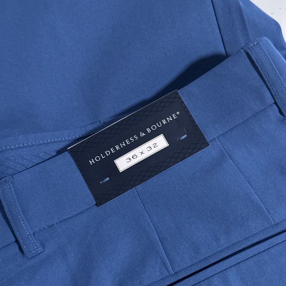 NEW Holderness & Bourne Men's Size 36x32 Maidstone Blue Garvey Golf Tech Pants - Picture 7 of 9